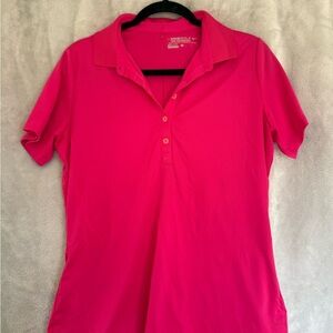 Nike Women's Hot Pink Button Down Golf Shirt